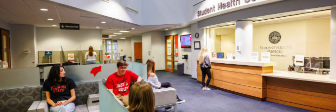 Students wait for appointments at Student Health Services