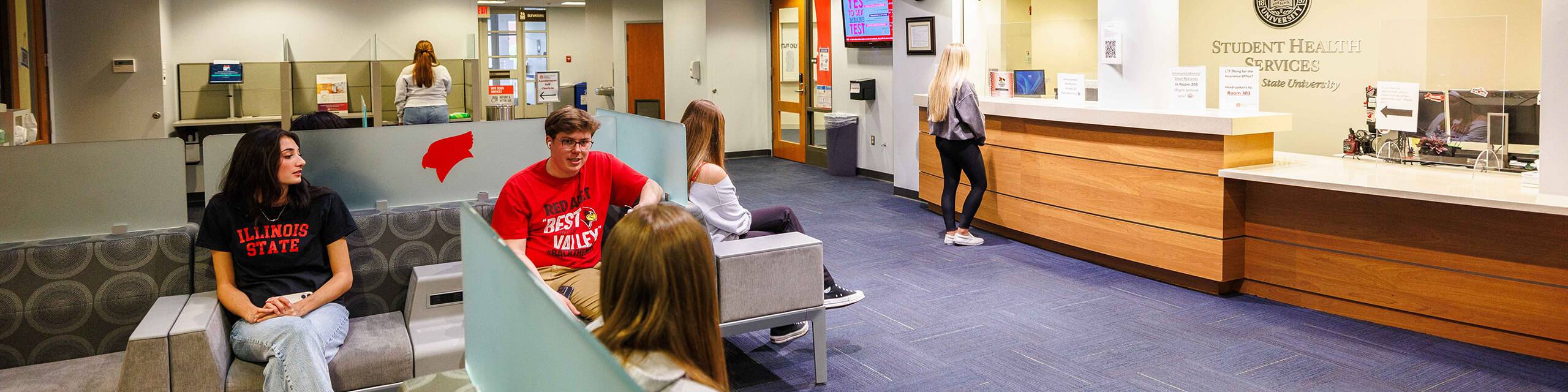 Students wait for appointments at Student Health Services